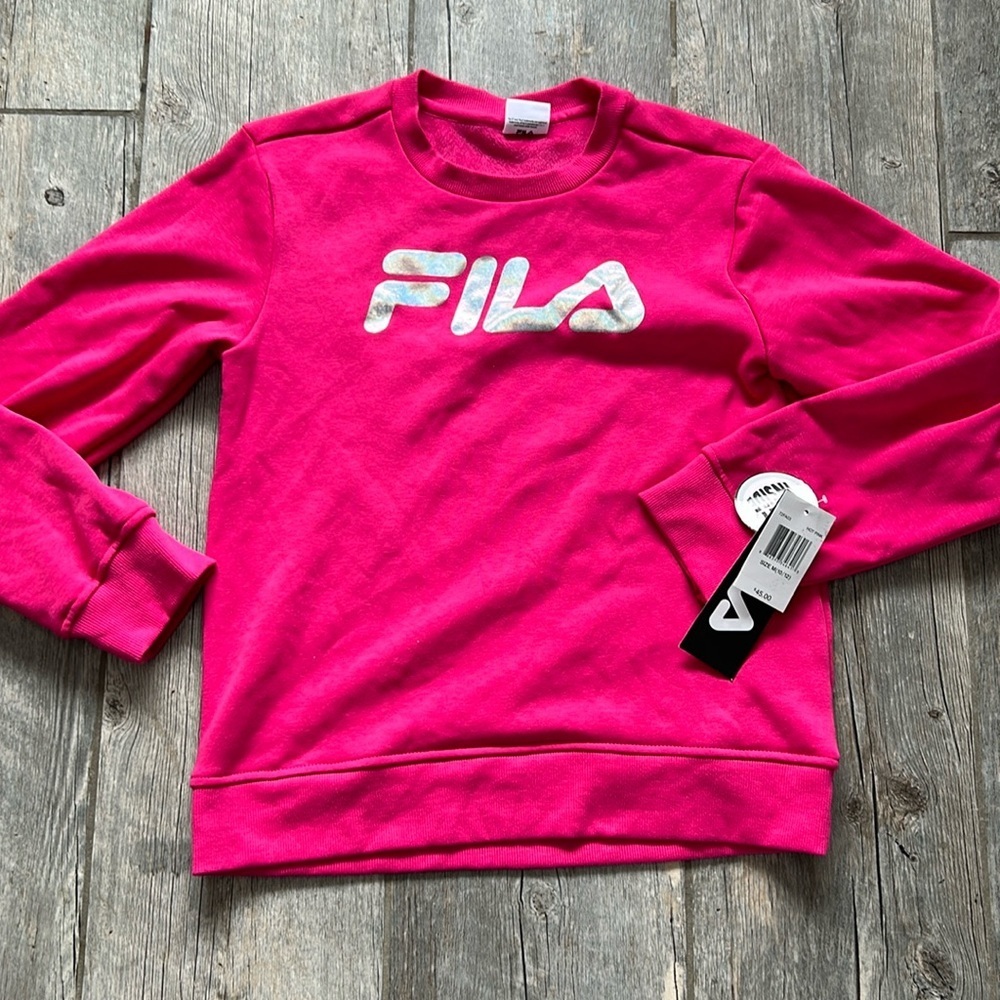 Fila girls pink pull over sweater size 10 12